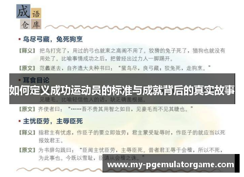 如何定义成功运动员的标准与成就背后的真实故事 如何定义成功运动员的标准与成就背后的真实故事